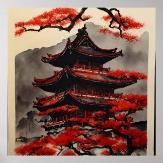 Candado Chino en Marco de Bloque de Madera Holder