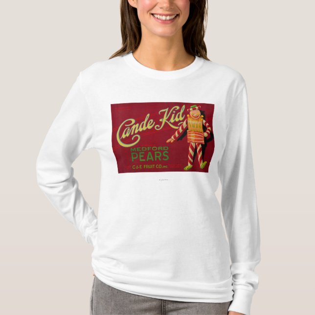 Cande Kid Pear Crate LabelMedford, OR T-Shirt (Front)