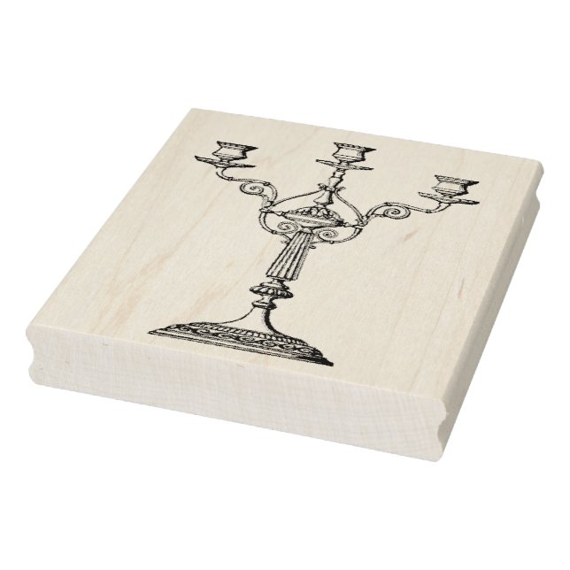 Candelabra Vintage Rubber Art Stamp (Stamp)