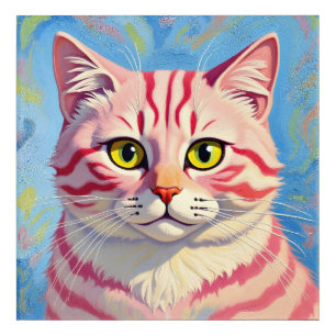 “Candice” A Cherry Striped Mystique – Cat Portrait Acrylic Print