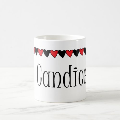 Candice Hearts Name Coffee Mug