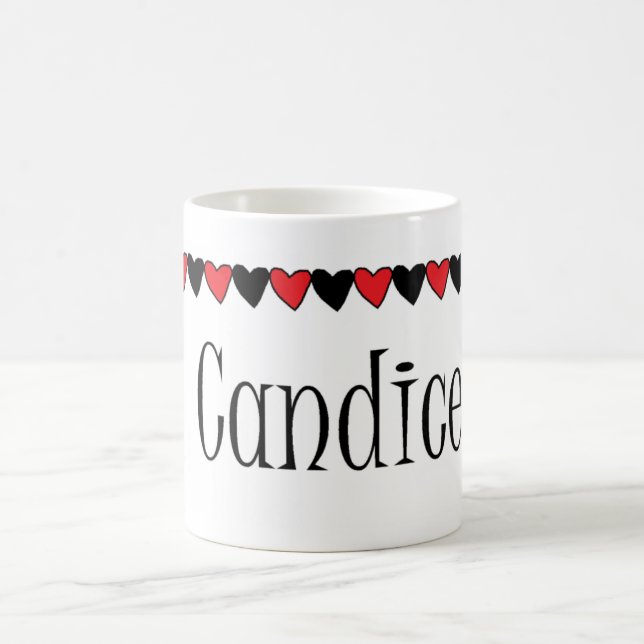 Candice Hearts Name Coffee Mug (Center)