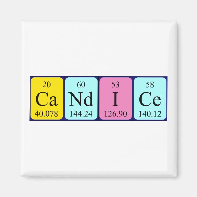 Candice periodic table name magnet (Front)