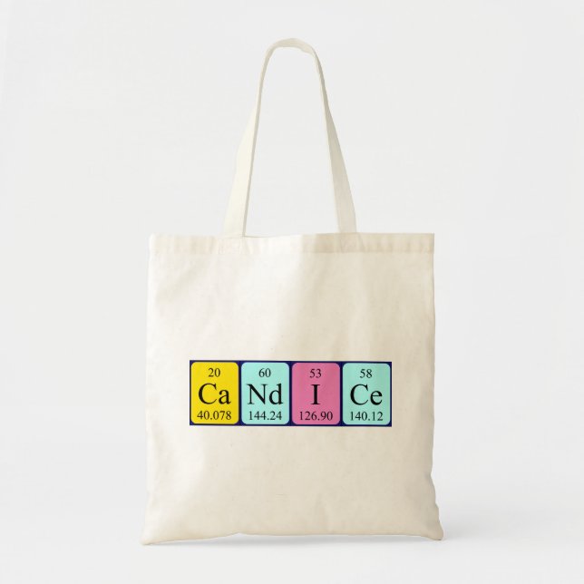 Candice periodic table name tote bag (Front)