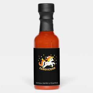 Candicorn Cute Unicorn Halloween Candy Corn Funny Hot Sauces