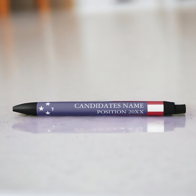 Candidate for election personalized  pen (Candidate for election personalized black ink pens from Ricaso. American election merchandise )