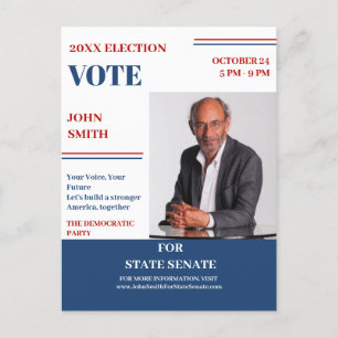 Candidate Introduction Political Campaign Postcard