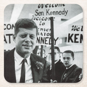 Candidate Kennedy Square Paper Coaster