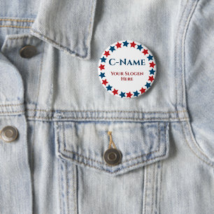 Candidate Name Election Political Campaign Button