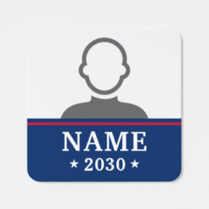 Candidate name political election campaign photo square sticker