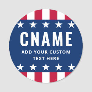 Candidate name slogan political election campaign name tag