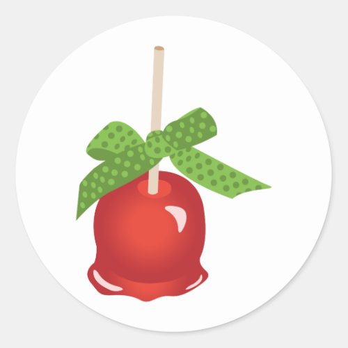 Candied Apple Classic Round Sticker