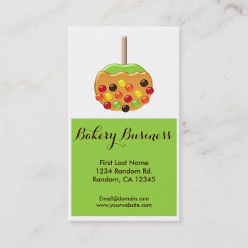 Candied Apple Customizable Food Business Cards by ProfessionalOffice at Zazzle