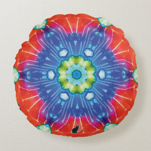 Candied Kaleidoscope Round Pillow
