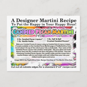 Candied Pecan Martini Recipe Postcard
