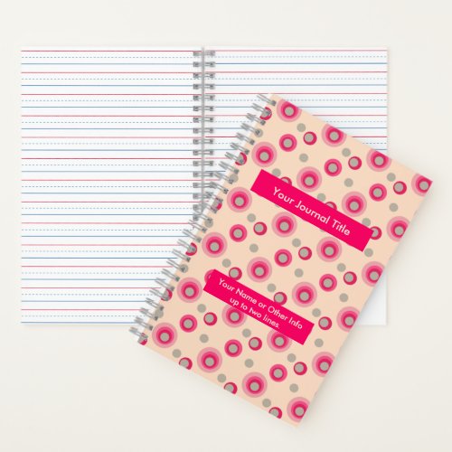 Candied Polka Dots _ Personalized _ Pink  Notebook