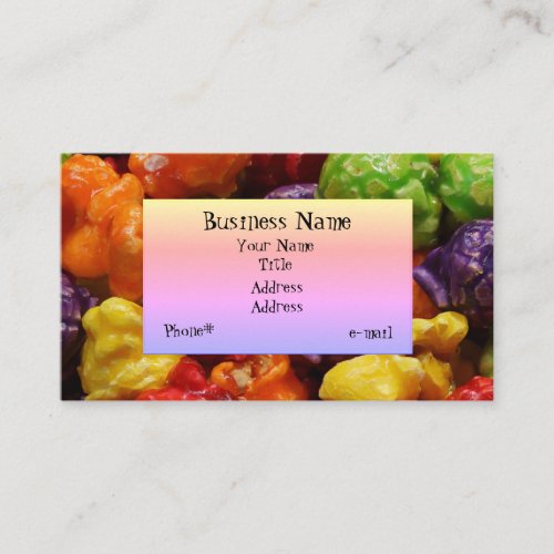 Candied Popcorn Business Card