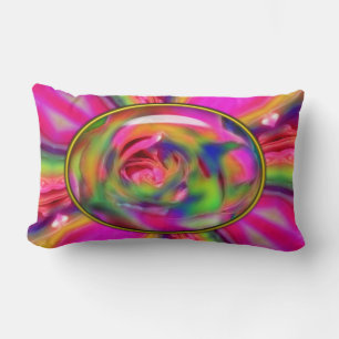 Candied Rose Petals-LUMBAR THROW PILLOW