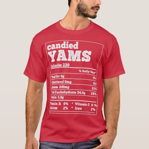 Candied Yams Facts Ingredients Funny Foodies Thank T_Shirt