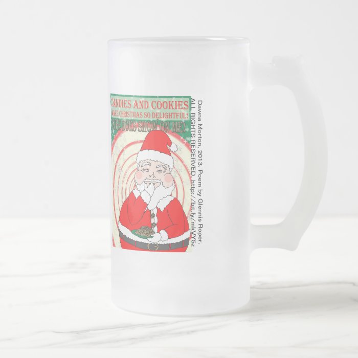 Candies and Cookies Funny Christmas Santa Beer Mug