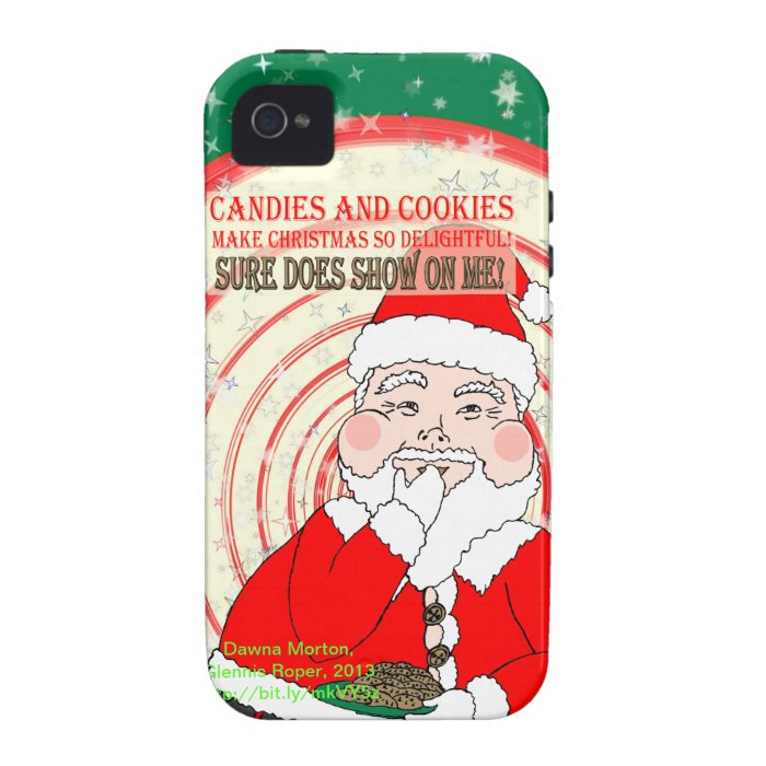 Candies and Cookies Funny Christmas Santa Case For The iPhone 4