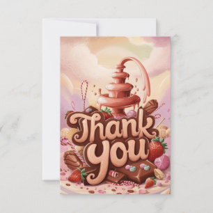 Candies Simple Chocolate thank you card