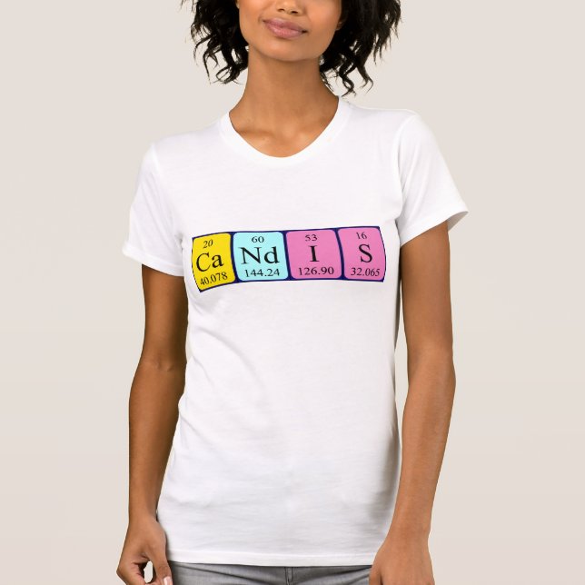 Candis periodic table name shirt (Front)