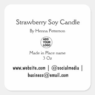 candle add q r code business  square sticker