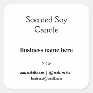 candle add q r code business square sticker
