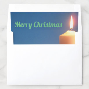 Candle and Poinsetta Envelope Liner