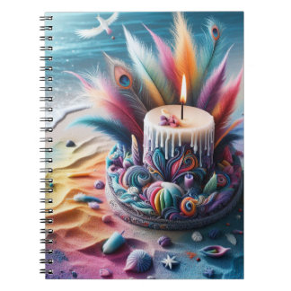 Candle Beach Feather Notebook