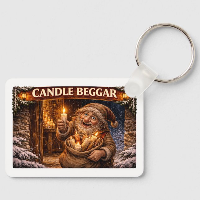 Candle Beggar Icelandic Yule Lad Keychain (Front)