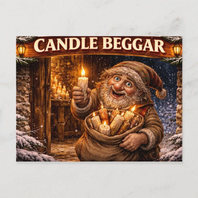 Candle Beggar Icelandic Yule Lad Postcard (Front)