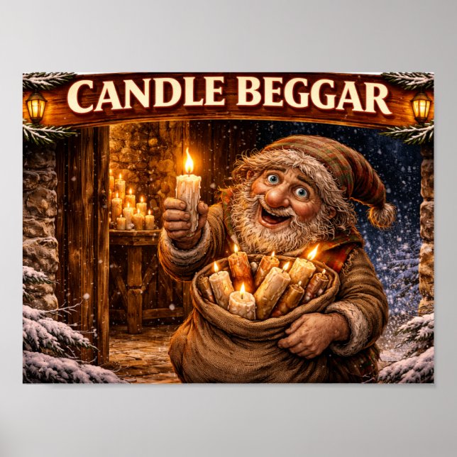 Candle Beggar Icelandic Yule Lad Poster (Front)
