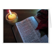 Candle, Bible, and Poinsetta (Front Horizontal)