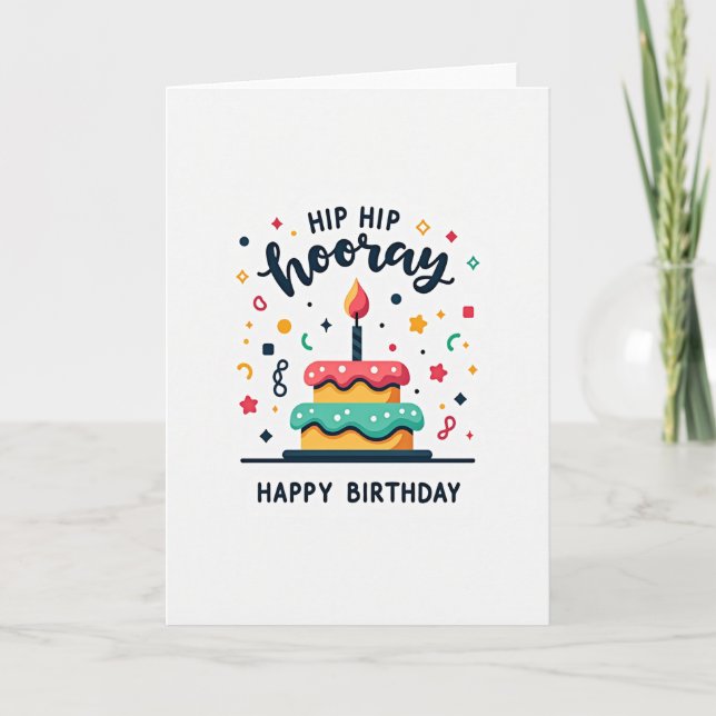 Candle Birthday Cake Card (Front)