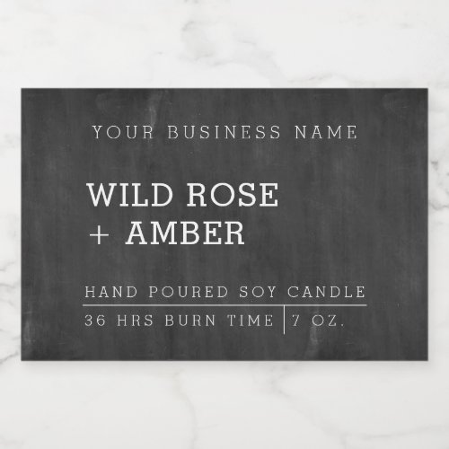 Candle Black And White Chalkboard Product Label