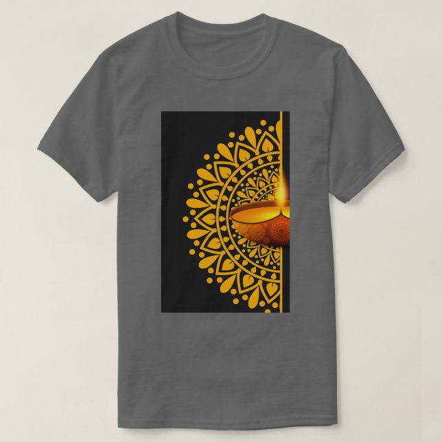 Candle black gold road light pottery beautiful T-Shirt (Design Front)