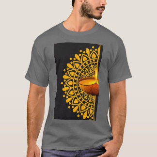 Candle black gold road light pottery beautiful T-Shirt