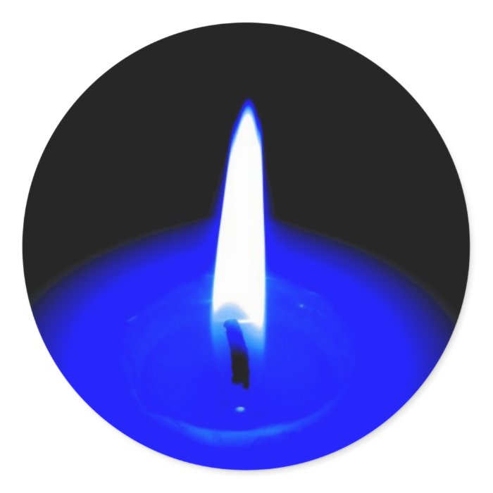 candle blue resized sticker