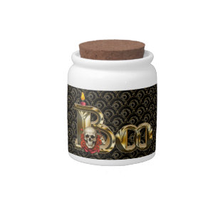 Candle Boo Halloween Candy Jar
