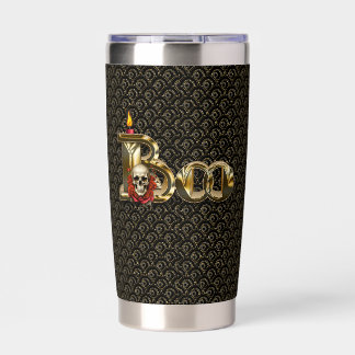 Candle Boo Halloween Water Bottle Insulated Tumbler