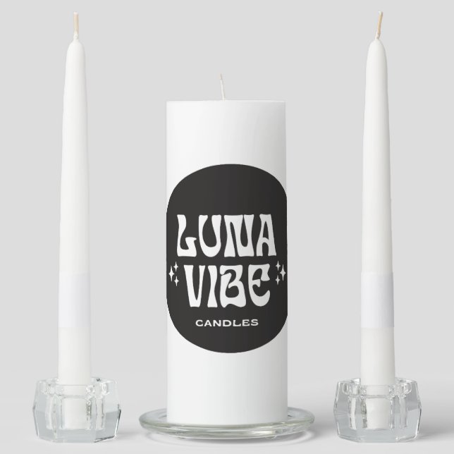 Candle Brand Logo – Luna Vibe Celestial Design   (Front)