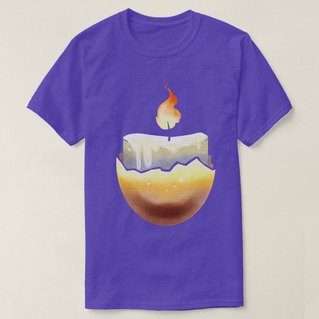 Candle Burning In An Egg Shell For Easter T-Shirt (Design Front)