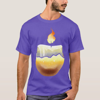 Candle Burning In An Egg Shell For Easter T-Shirt