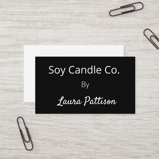 Candle business add name company website email det card (Front/Back In Situ)