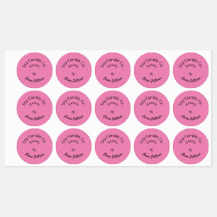 Candle business add name company website email det labels