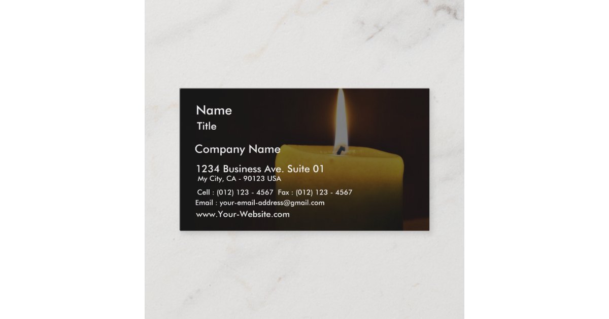 Candle Business Card | Zazzle.com