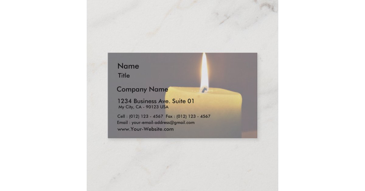 Candle Business Card