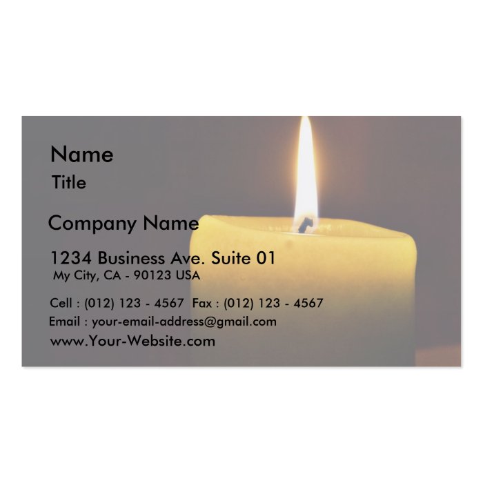 Candle Business Card Template